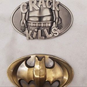 Vintage Batman + Crack Kills Buckle Belt